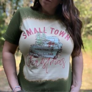Bleached Small Town Christmas graphic t shirt